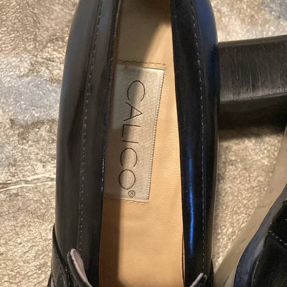 Vintage Calico Time Keeper Leather Heeled Loafers. Size 8 Beautifully Made EUC - Picture 5 of 9